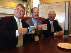 Pictured from left to right: Pearce, Dr. Jonathan Thorndike (Belmont Honors Director) and Urbanczyk