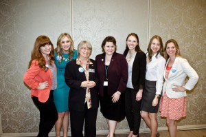 NASHvantage Student Directors with PR advisor Dr. Bonnie Riechert and keynote speaker Kelly Davis, APR (center)