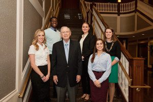 Clayton McWhorter with McWhorter Scholars at Belmont