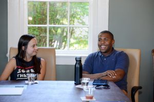 Clark and Hart at the first entertainment roundtable