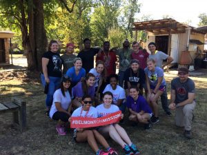 Another group of students pose for a picture during their Plunge experience.