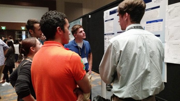 Neuroscience students participate at a conference.