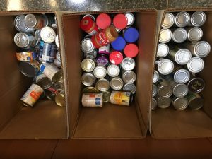 The donation items collected by the Bunch Library at Belmont totaled more than 400 items contributed to Second Harvest Food Bank.