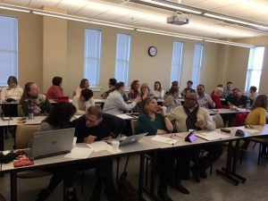 The group of participants engaged during the program