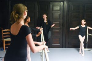 Rejoice student dancers practice during a class at the organization's studio.