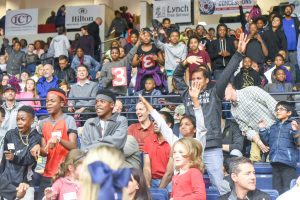 Kids cheer the Bruins to victory