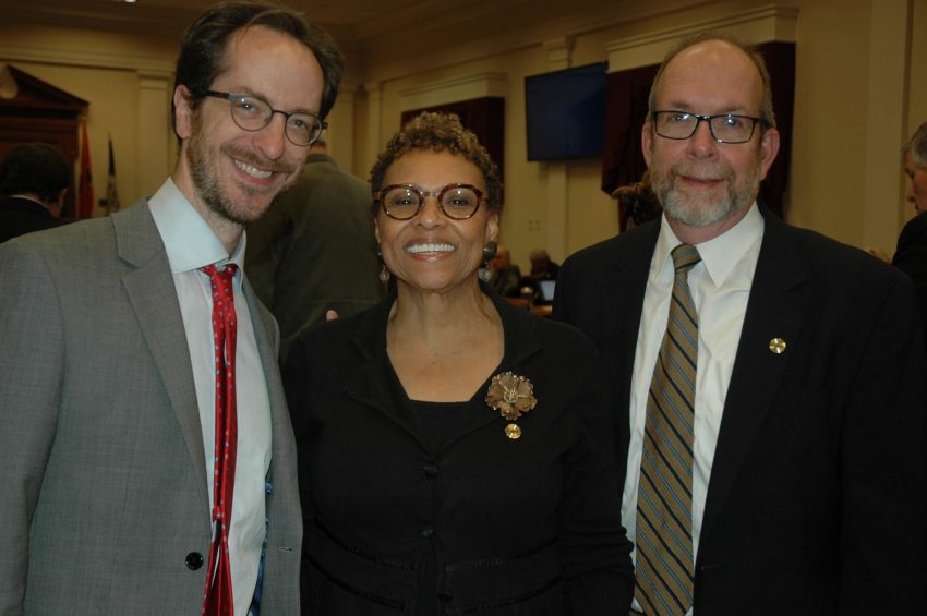 Searcy at the confirmation meeting for the Nashville Public Library Board of Directors