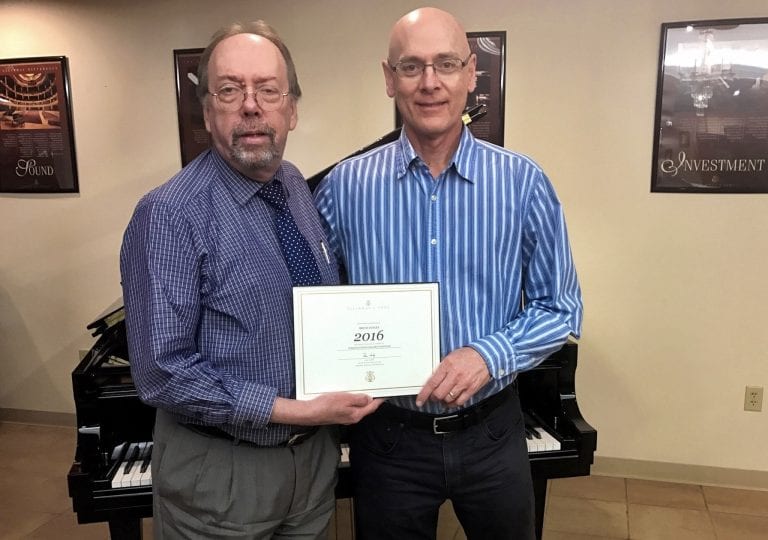 Dudley Receives Steinway Recognition