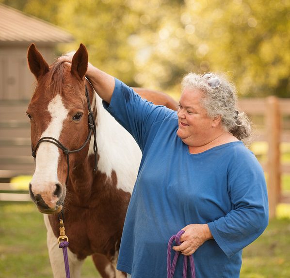 Judy Skeen with a horse