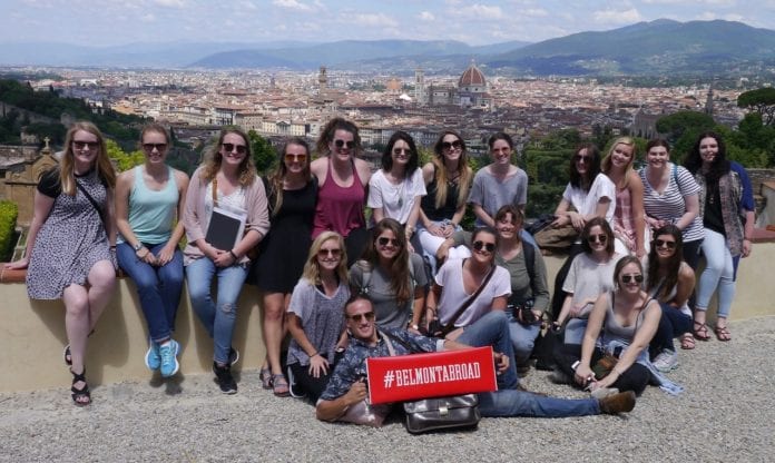 Students on a trip to Rome for study abroad.