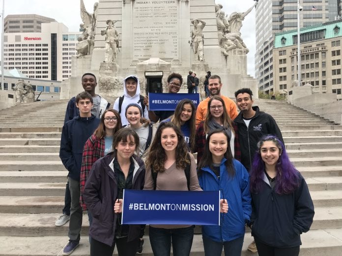 Belmont on Mission Image -- Students and faculty/staff in Indianapolis