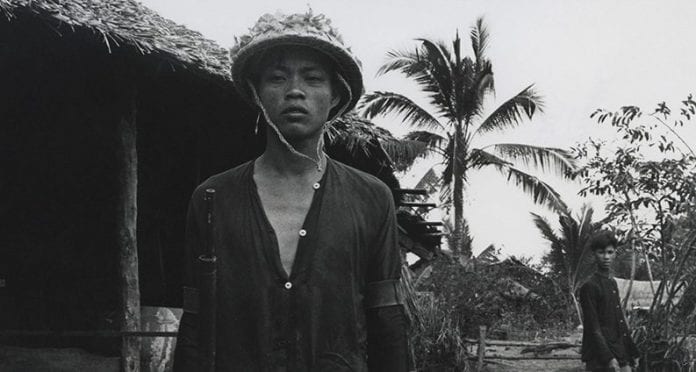 Vietnamese man, black and white