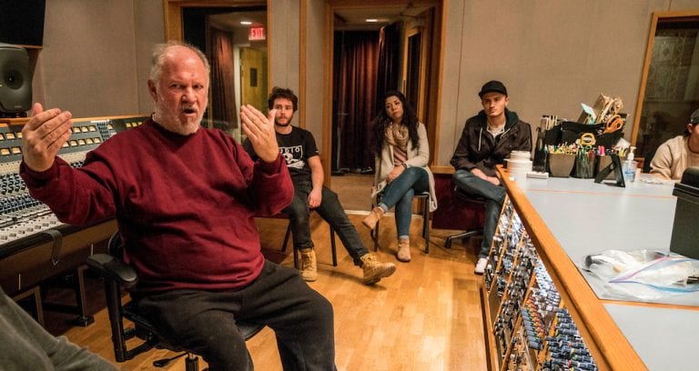 Bradley Discusses Microphones with Audio Engineering Students