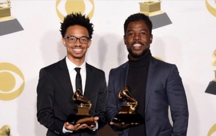 Dwan Hill and Alvin Love III at the GRAMMYs 2018