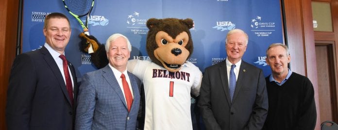 The United States Tennis Association (USTA) announced today that Belmont University has been selected to host the 2018 Davis Cup World Group Quarterfinal at Belmont University Nashville, Tennessee, February 15, 2018.
