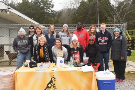 Belmont students volunteer at tails of the trail at Belmont University Nashville, Tennessee, March 7, 2018.