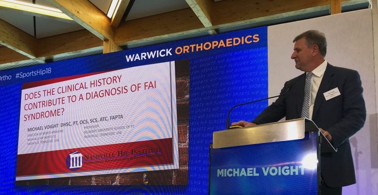 Voight Speaks at Sports Hip 18 Congress, Represents the US