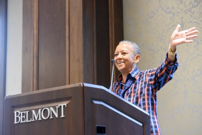Poet Nikki Giovanni speaks to students at Belmont University 2018 Humanities Symposium