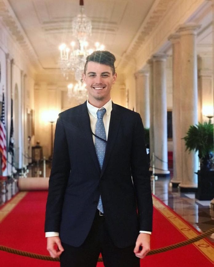 Ben Riggs in East Wing of the White House