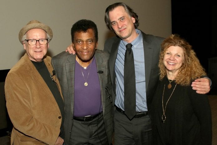 JPW_6682_CharleyPride_panel_r Journalist Robert K. Oermann, Charley Pride, Country Music Hall of Fame's Peter Cooper and film director Barbara Hall participated in a Q&A session following the film.