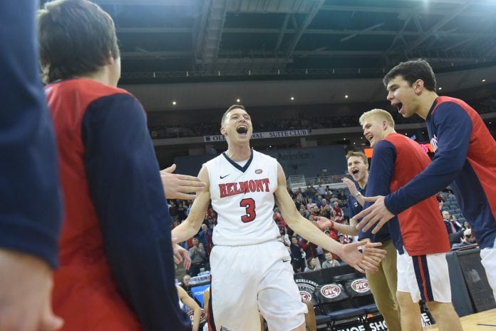 Belmont beats Austin Peay 83-67 at the OVC Tournament in Evansville, KY on March 8, 2019.