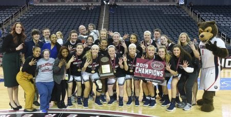Belmont Women win the OVC Tournament over UT Martin 59-53 in Evansville, KY on March 9, 2019.