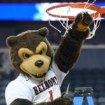 Bruiser cuts down bball net