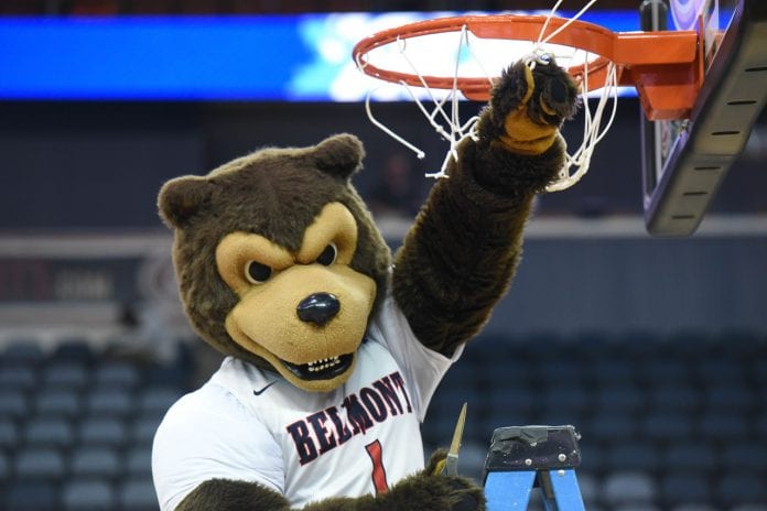 Bruiser cuts down bball net