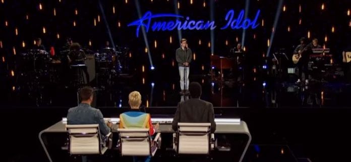 Walker Burroughs performs on American Idol
