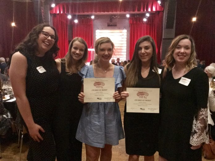 Students pose with their awards from PRSA Nashville