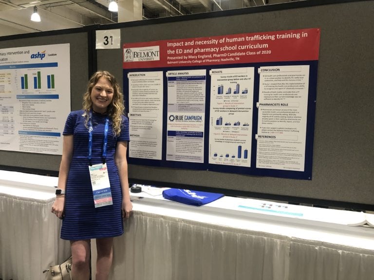 PharmD Candidate Macy England Presents Research on Human Trafficking Training