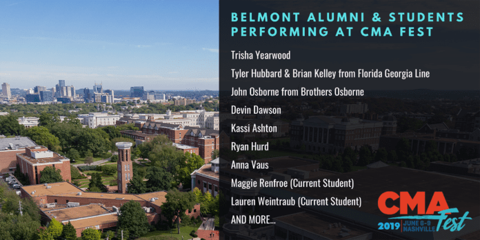 List of Belmont Students and Alumni Performing at CMA Fest