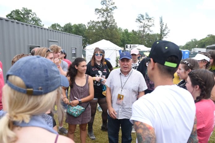 Belmont students with Bonnaroo founder Ashley Capps