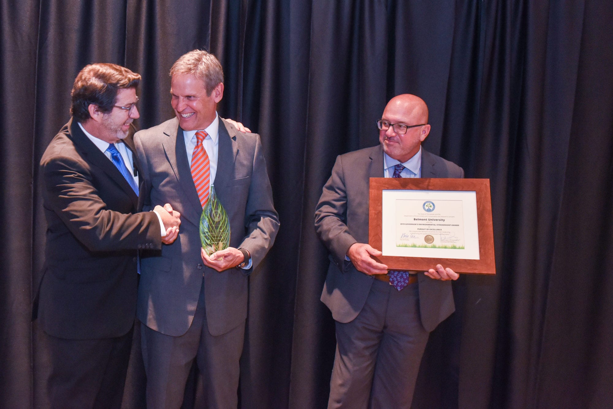 2019 Governor’s Environmental Stewardship Award Winner (Pursuit of Excellence) with Gov. Bill Lee