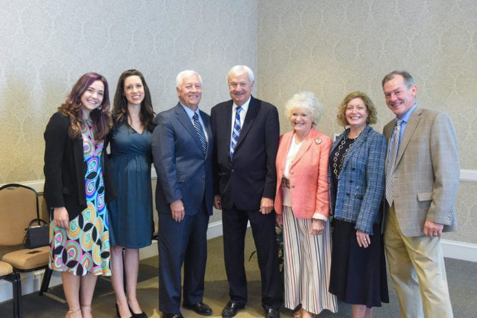 Thomas Cone and Family with Belmont Entrepreneurship Reps