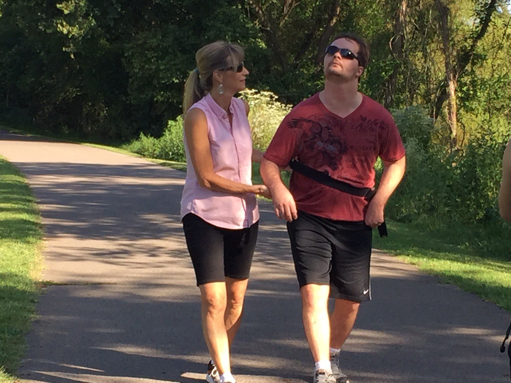 Luke Walking with his mom in the park