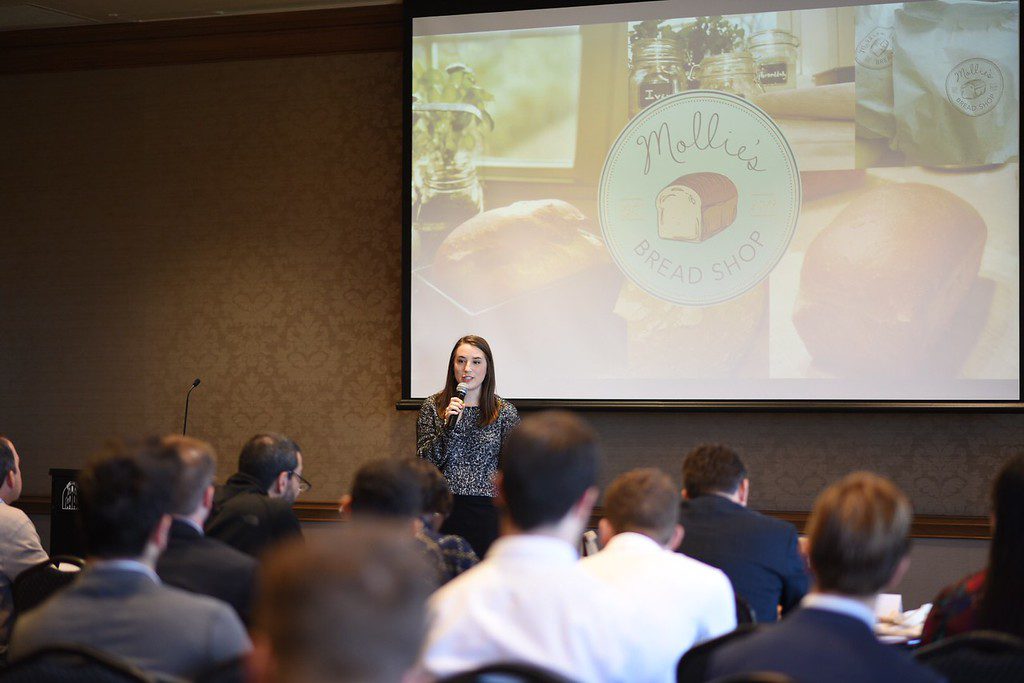 Mollie Montgomery, second place winner for pitch of Mollie's Bread Shop