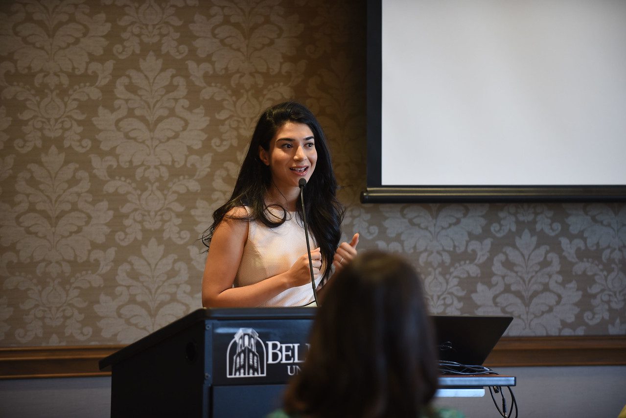 Shahid speaks at Belmont