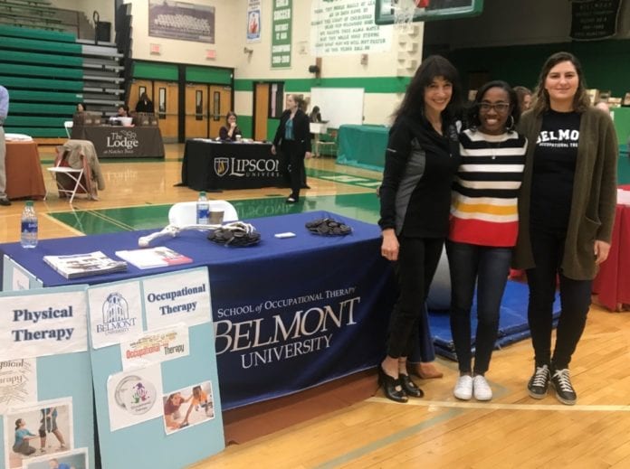 Students at Career Fair booth