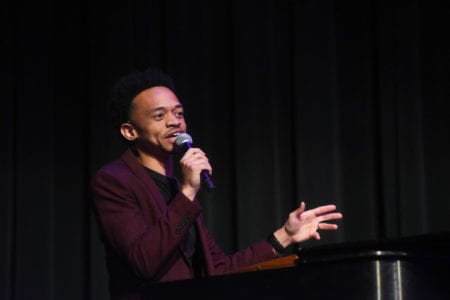 Dwan Hill performs after receiving Curtain Call Award