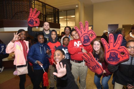 Group of kids enjoying community night