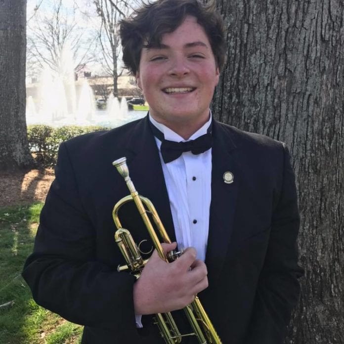 Justin Henke, sophomore trumpet performance major