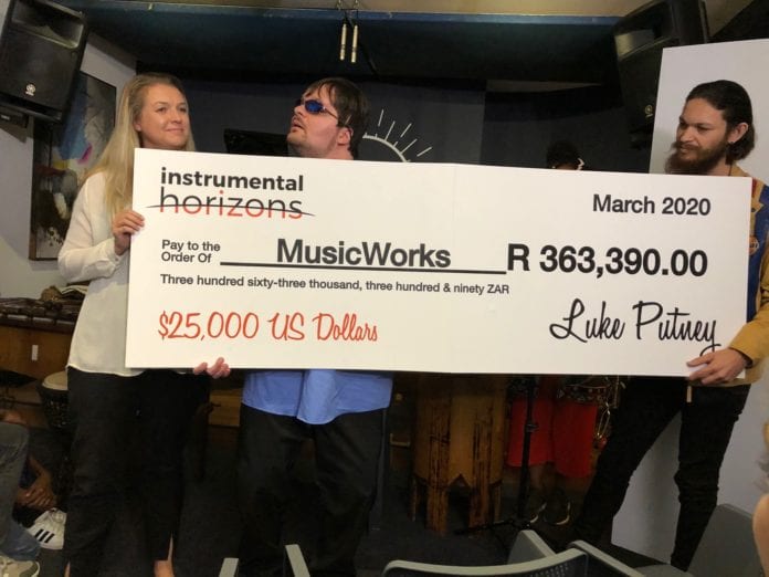 Putney Presents Check to Music Works