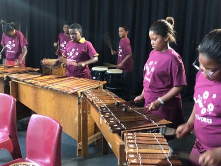 Children Playing Instruments at MusicWorks