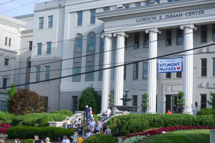 The walk begins at Belmont's Inman Center