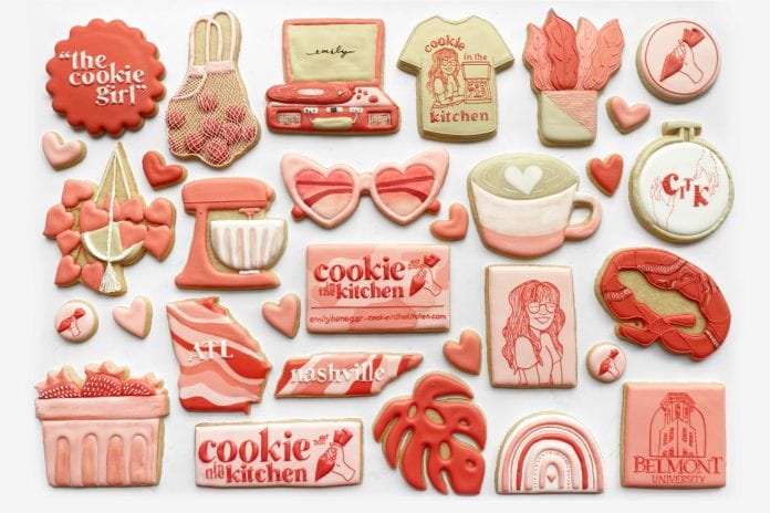 A set of Henegar's branded cookies