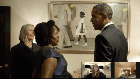 President Obama entertaining inside the White House
