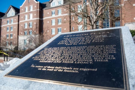 Plaque at Freedom Plaza