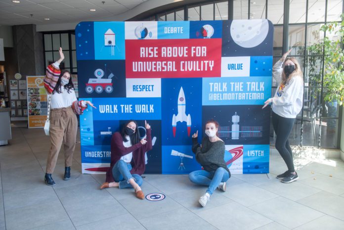 Bateman Team Mural in Harrington Dining Hall