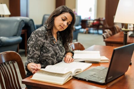 Woman studying